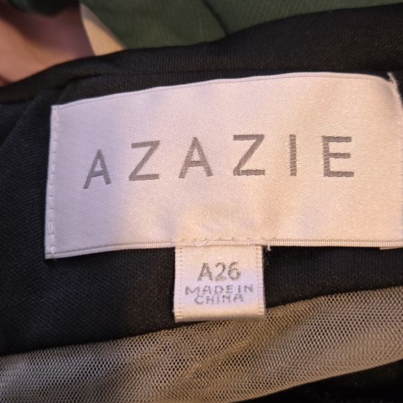 Azazie Black and Cream Dress - Picture 4 of 4